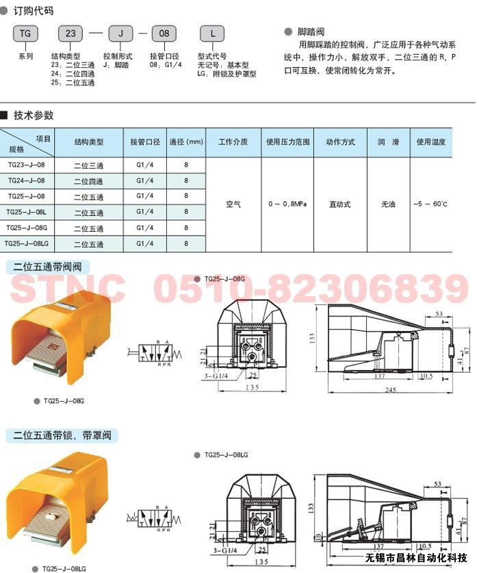 TG23-J-08 TG24-J-08 TG25-J-08 腳踏閥