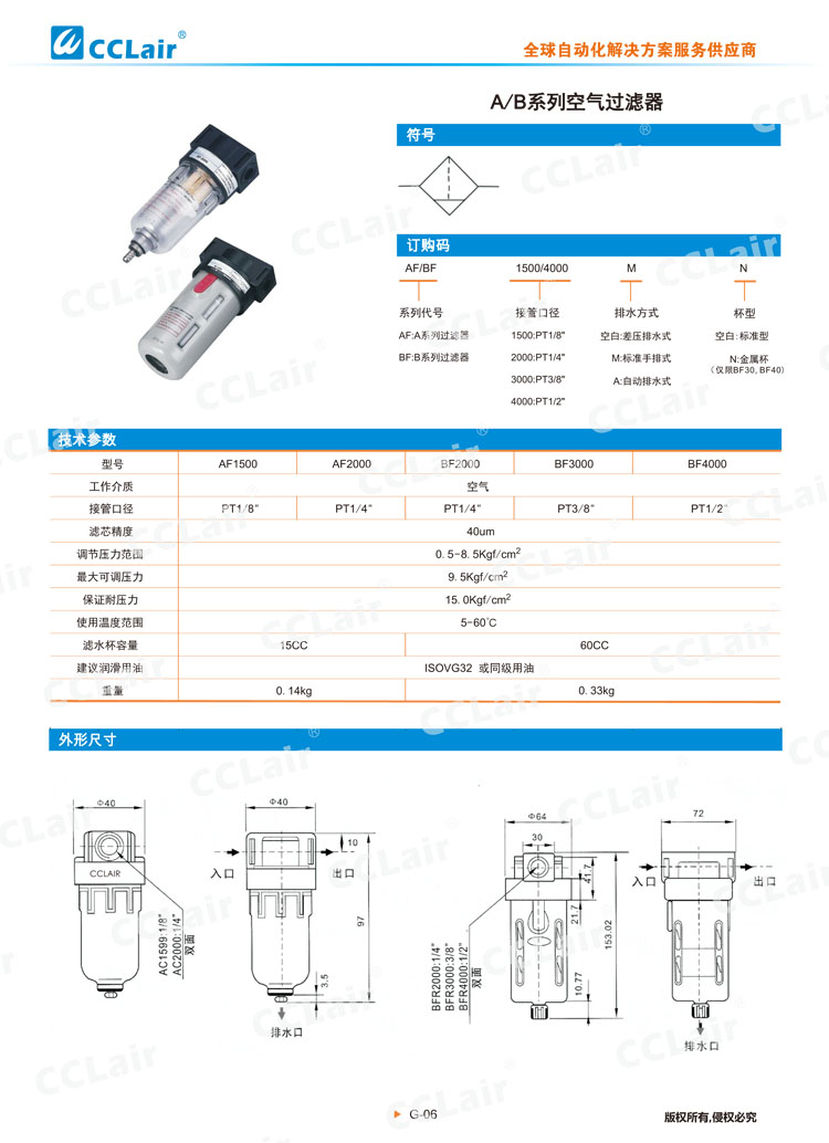 A、B系列空氣過濾器