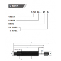 BDE85-50/90/125/165,BDE115-50/100/150/200/250，BDK12-14/16-1220-16/25-25/27-25/33-25/33-50/36-25B，小型可調(diào)節(jié)液壓緩沖器BDK1214~3650